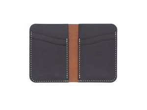 Royale - Compact Bi-fold In Pebbled Black