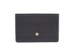Wanderlust - Snap Passport Wallet In Pebbled Black
