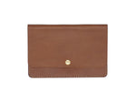 Wanderlust - Snap Passport Wallet In Pebbled Brown