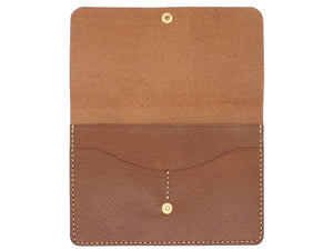 Wanderlust - Snap Passport Wallet In Pebbled Brown