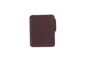 Sentry - Minimalist Wallet In Pebbled Burgundy