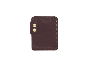 Sentry - Minimalist Wallet In Pebbled Burgundy