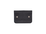 Utility Pocket - Snap Pouch Wallet In Pebbled Black