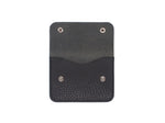Utility Pocket - Snap Pouch Wallet In Pebbled Black