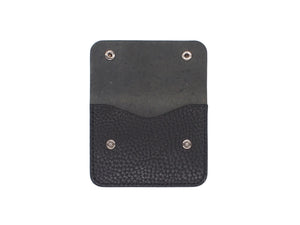 Utility Pocket - Snap Pouch Wallet In Pebbled Black