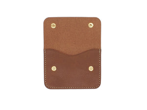 Utility Pocket - Snap Pouch Wallet In Pebbled Brown