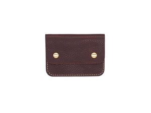 Utility Pocket - Snap Pouch Wallet In Pebbled Burgundy