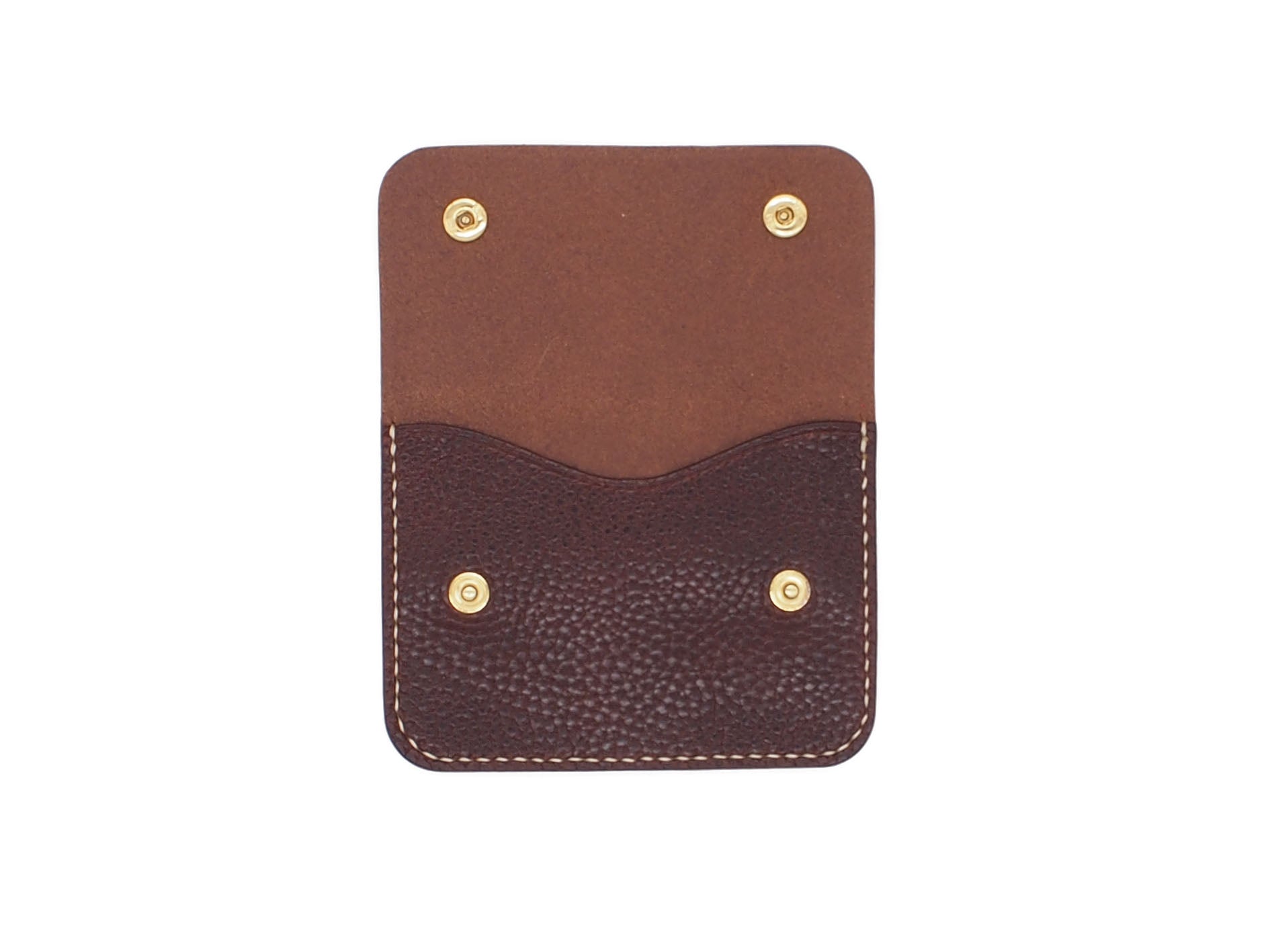 Utility Pocket - Snap Pouch Wallet In Pebbled Burgundy