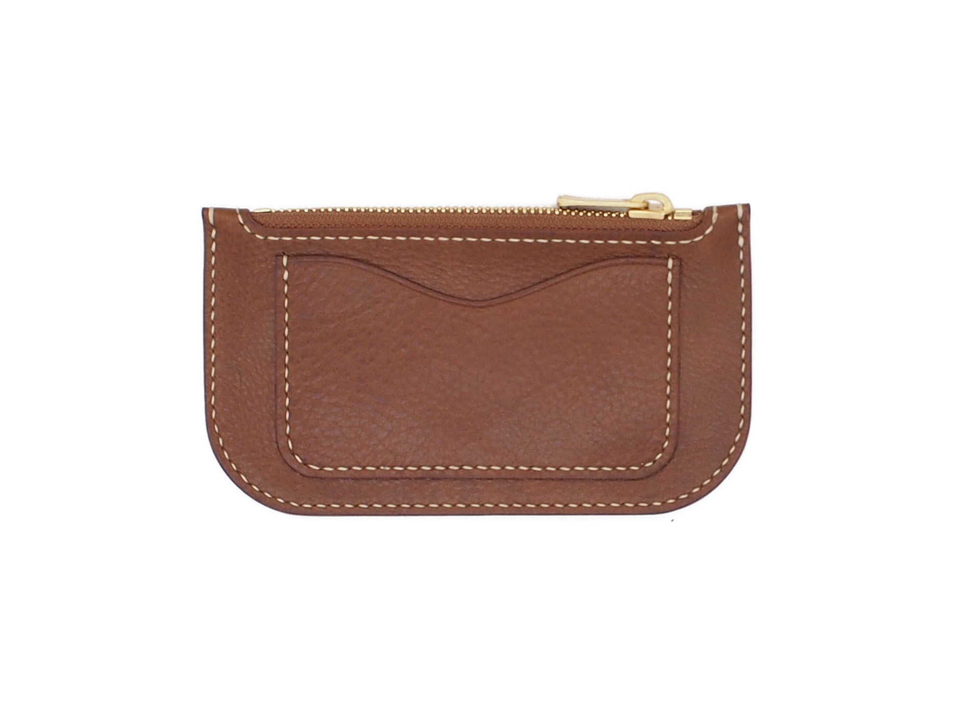 Alice - Zip Wallet In Pebbled Brown