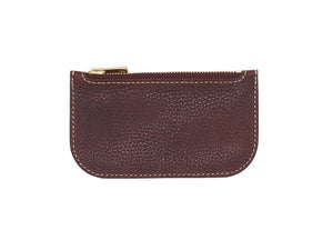 Alice - Zip Wallet In Pebbled Burgundy