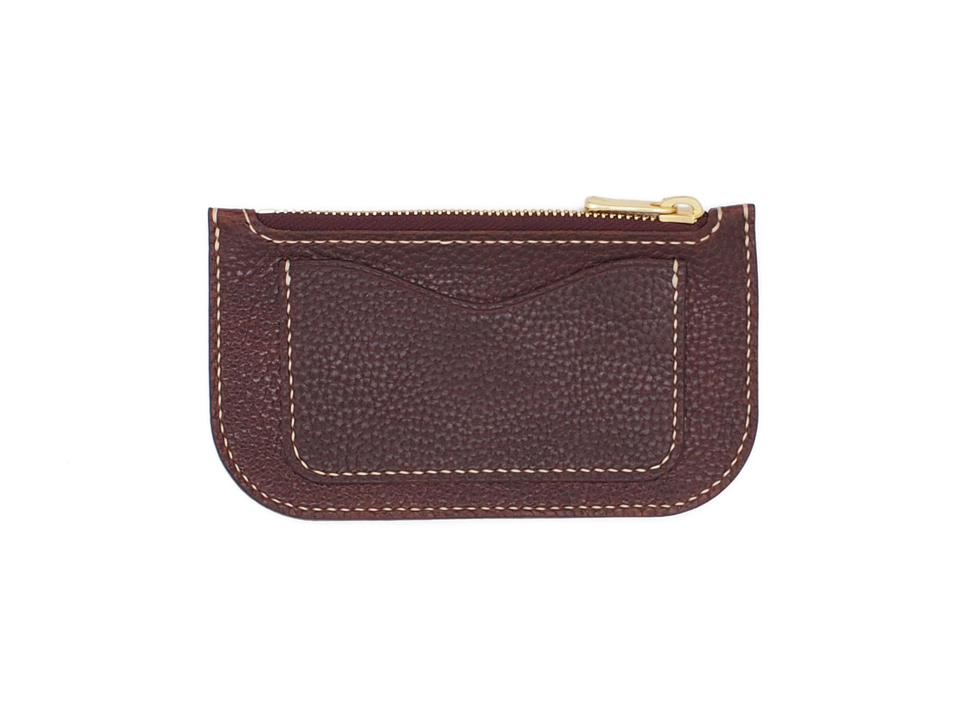 Alice - Zip Wallet In Pebbled Burgundy