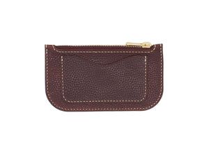 Alice - Zip Wallet In Pebbled Burgundy